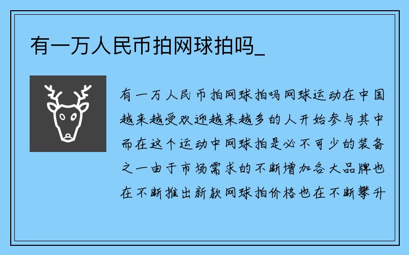 有一万人民币拍网球拍吗_